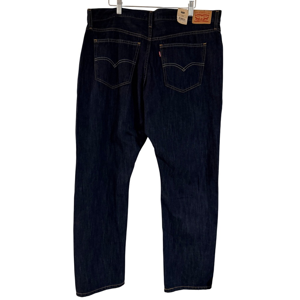 Levi Strauss Middy Straight Dark Wash Denim Jeans‎ Women's 33x30 New With Tags - Picture 3 of 5